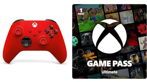Xbox Controller Wireless Pulse Red + Game Pass Ultimate | Abbonamento di 1 mese