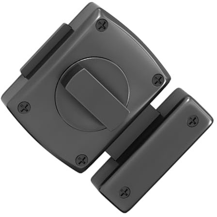 Loquet Coulissant de Porte Intérieure en Alliage de Zinc Noir Grand