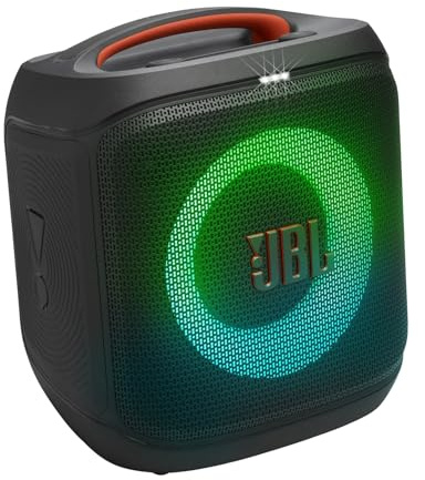 JBL Partybox Encore Essential 2, Enceinte de fête sans Fil Bluetooth, 15 h d’autonomie, Spectacle Lumineux Dynamique, IPX4, Son Pro, AI Sound Boost, Connexion Multi-Enceintes Auracast, Noir