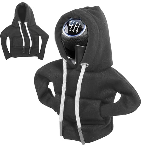 Xibao 2PCS Auto Zubehör Innenraum,Universal Schaltknauf Hoodie,Auto Schalthebel Schutz Dekoration,Autoinnenausstattung,Geeignet für die Meisten Autos,Lastwagen,SUVs,Wohnmobile und Vans (Schwarz)