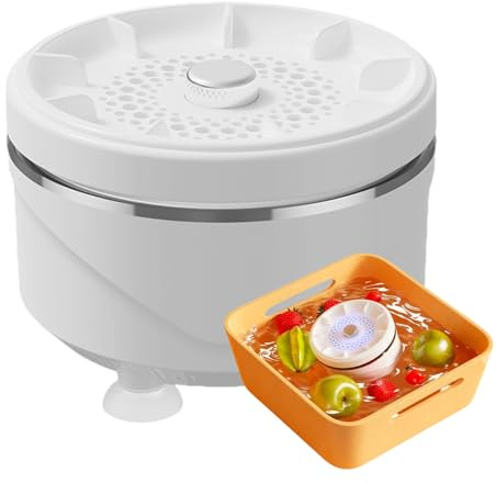 Pulitore Di Frutta | Centrifuga A Per Il Lavaggio In Acqua | Lavaggio E Centrifuga Senza Fili Per Frutta E Verdura - Per Carne Stoviglie Utensili Vaschette Pentole Gioielli Occhiali Cucina E Picnic