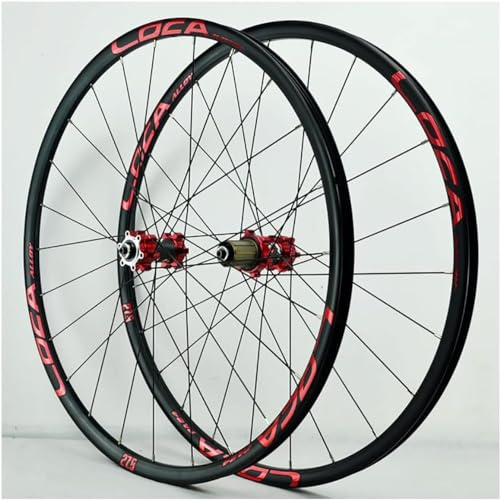 Road Bike Hjulset 700C Skivbroms Aluminiumlegering Road Bike Wheels Stöder 8/9/10/11/12 växlar med snabbkoppling 24 hål Framhjul Bakhjul,Red