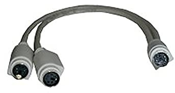 BeMatik - Cable Separador de Teclado y ratón PS2 miniDIN Macho a Hembra (duplicación Pins)