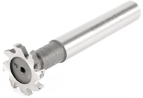sourcing map Fräser 3 mm Tiefe 25 mm Schneiden Dia 8 Flöten HSS T Slot Schaftfräser de