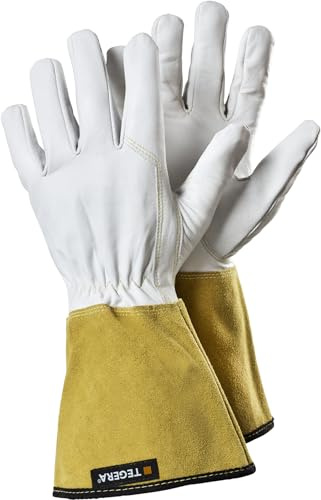 Ejendals A-10 misura 10 Tegera 126 A saldatura guanto, colore: bianco/giallo