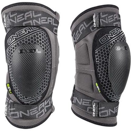 O'NEAL | Protezioni per il ginocchio | Motocross MTB | Cerniera flessibile, IPX®-Protector per una forte protezione, Materiale traspirante | Sinner Race Kevlar | Adulto | Grigio | Taglia XL