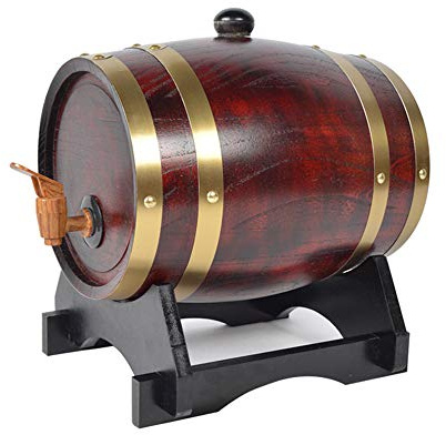 PENGXIN Eichenfass Weinfass Holzfass Braute Weinhaushaltlager, Whiskyfass FüR Whisky Oder Wein, （3L—20L）