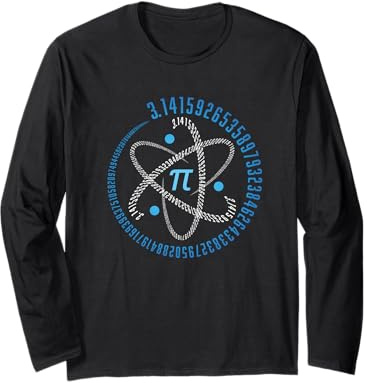 Atom Pi Math Science STEM design 3.14 Pi Day Manche Longue
