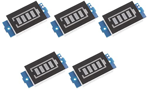 TECNOIOT 5 pcs Battery Capacity Power Level Indicator Blue Display for 4S 16.8V 18650 Li-ion Batteries