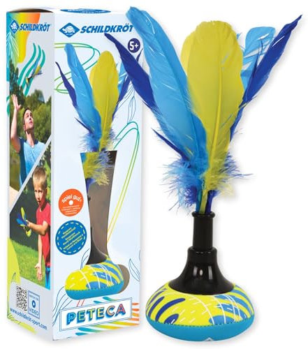 Schildkröt Neopren Peteca – Handfederball mit weicher Schlagfläche – Trend-Spiel aus Südamerika – Indiaca – Brazilian Shuttle