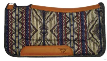 Diamond Wool Contoured Felt Ranch Western Saddle Pad for Horses 32x32 – 1/2 Thickness, Cobalt
