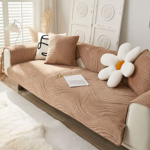WYJHNLBEDC Sofa/Couch überzug, Sofabezug L Form/U Form/Ecksofa 3/2/1 Sitzer, Sofa überwurfdecke, Warmer Super Weicher Samt Sofaschoner Decken rutschfest, Sofaschutz Decke Hund Kratzschutz Katze