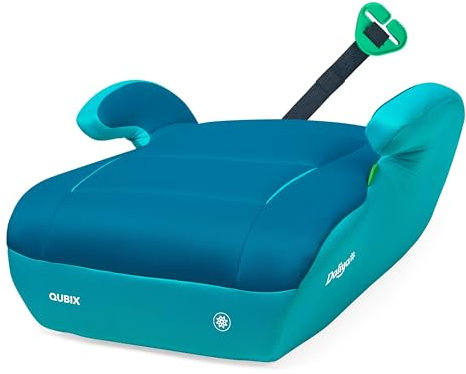 Daliya® QUBIX Kindersitzerhöhung | i-SIZE NORM ECE R129 | 125 bis 150 cm | Gurtfix | waschbar | Autositz | Autokindersitz | Kindersitz | Sitzerhöhung (Türkis - Blau)