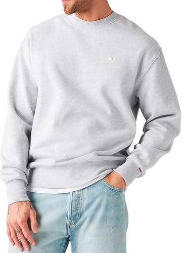 Levi's Sweat-Shirt Authentic Crew pour Homme, Gris Clair HTR Bros Bc03, M