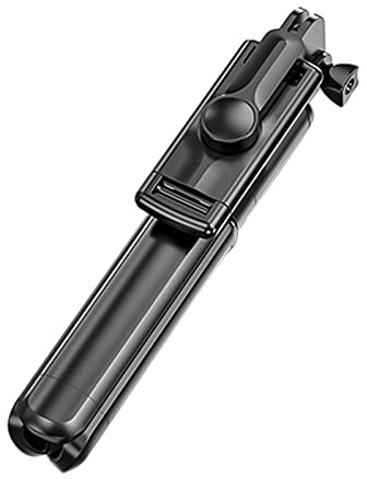 Mini perche à selfie extensible à 5 sections intégrée avec trépied de table avec télécommande BT compatible avec smartphones pour selfie-photographie de groupe photo en direct Binge Watch