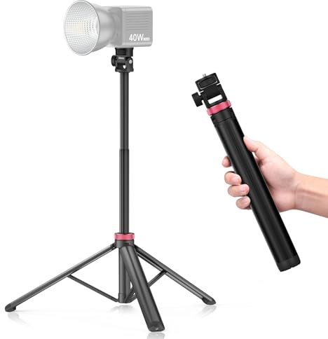 VIJIM MT-79 Extendable Photography Light Stand, 81 Portable Adjustable Light Tripod with 1/4 Screw, 360° Ball Head Camera Phone Tripod for Continute Output Lighting, Webcams, Cameras,for Pocket3