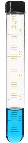 Schraubverschluss 5 ml 10 ml 15 ml 20 ml 25 ml 30 ml 50 ml 100 ml Reagenzglas mit Graduierung, Laborglaswaren, chemisches Experiment(Size:30x200mm 10 PCS)