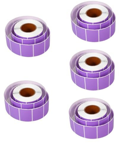 Operitacx 5rollen Roll Für Bedruckbare Etiketten Farbigem Wasserfestem Thermopapier Für Etikettendrucker Und Versandetiketten