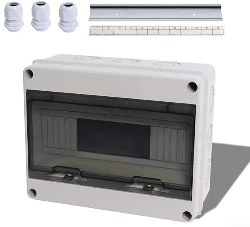 HT-12 Scatola di distribuzione impermeabile IP65 Scatola di distribuzione esterna 1 fila 12 moduli per piantare basi, piante, piscine, prati