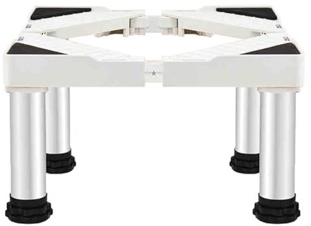 MiSMiAO Base del frigorifero,base regolabile del frigorifero,base dell'acciaio inossidabile a quattro gambe,asciugatrice e base del frigorifero,usato per attrezzatura statica[29-32cm]