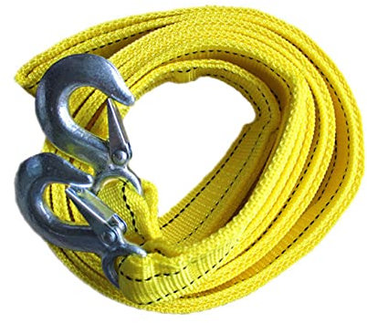 BUGUUYO Praktische Outdoor Kit 4m Nylon Auto Seil Fluoreszierende Winde Riemen Sichern Haken Ziehen