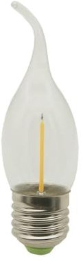 XYAL Lampadine, Pack of 50, LED Filament Light Bulb E27/E26 AC220V 1/2/3W C35L Chandelier Bulb with Pulled Tail, Home Lighting Light Source(2700K Warm White,220V E26 1W)