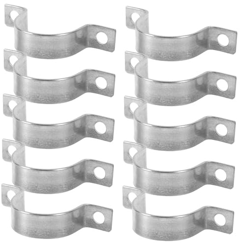 VILLCASE 10pezzi Clip Per Tubi Grondaia in Staffe u Per Supporto Tubi Tondi Morsetti Per e Acqua Fissaggio Sicuro e Facile Installazione