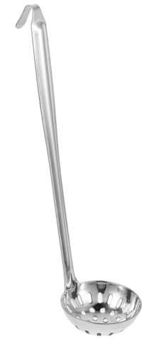 Generic Stainless Steel Hot Pot Ladle with Hook Deep Skimmer Spoon for Easy Serving Straining Long Handle Design for Daily Cooking Food Service Use Slip Grip