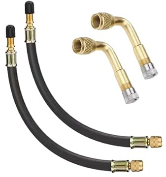 Mppchhn Prolongador de Válvula de Neumático - Conector Portátil Antifugas,Extensor de Manguera de Inflado para Coche,para Coche Motocicleta Autocaravana Scooter Sedán Pick-up