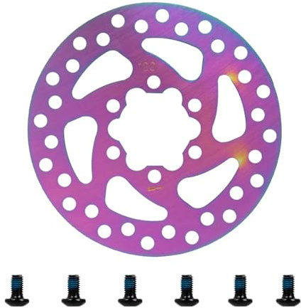 ziyany 120-mm-Bremsscheibe, kompatibel mit Ninebot MAX G3, ZT3 und ZT3Pro Elektrorollern. Verschleißfeste 6-Loch-Bremsscheibe aus Edelstahl.(Colorful)