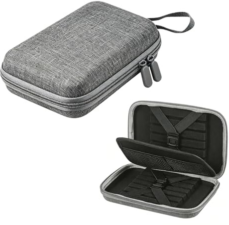 Organizador de bolsas de dardos, bolsa de dardos negra con asa, caja de dardos de doble cara, bolsa para 12 dardos, caja de bolsillo para dardos, tubos de almacenamiento integrados y bolsillos, caja