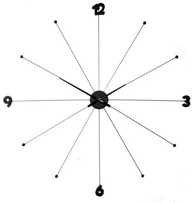 Umbrella Clock Black 100cm