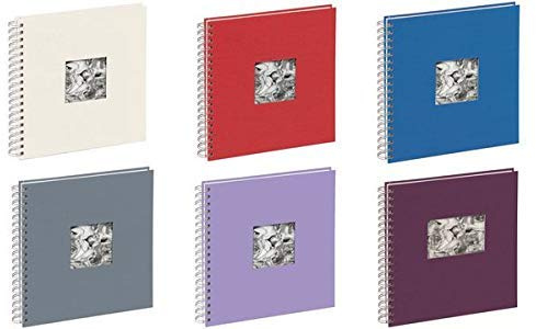 Pagna 12156-06 Passepartout-Spiralalbum 240 x 250 mm 50 Seiten, Leineneinband mit Passepartout Fotokarton weiß mit Pergamin, blau