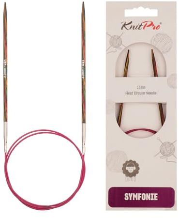 KnitPro Symfonie - Ferro Circolare con Punte in Legno, 3,5 mm, 100 cm