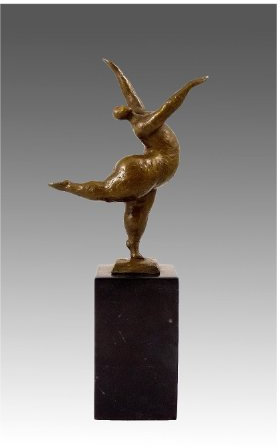 Kunst & Ambiente - Escultura de bronce - Bailarina XXL - Equilibrio - Firmado Milo - Figura de bronce