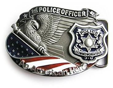 eeddoo® Gürtelschnalle - Helden - Police Officer (Buckle für Wechselgürtel für Damen und Herren | Belt Frauen Männer Oldschool Rockabilly Metall Gothic Wave Rock Biker Western Trucker Casino Skull)