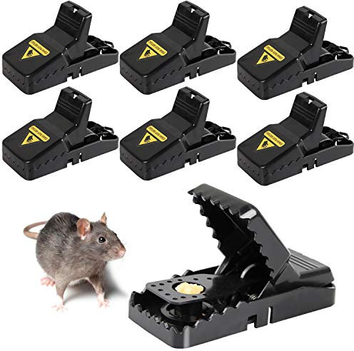 MEIXI 6 Pezzi Trappola per Topi, Ratto, Riutilizzabile, in plastica, Resistenti e Facile da Pulire per Uso Interno ed Esterno (Modello 1)