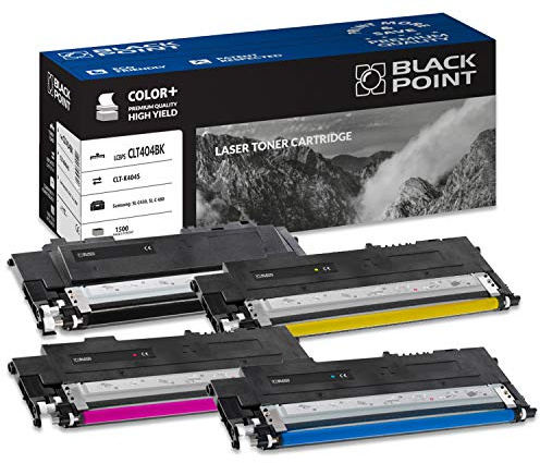 BLACK POINT Toner 4er Set Kompatibel zu CLT-P404C CLT-K404S CLT-C404S CLT-M404S CLT-Y404S für Samsung: SL-C430, SL-C430W, SL-C480FW, SL-C480W, SL-C480