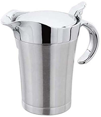 ZONADAH 750ml Soße aus Edelstahl – Doppelisolierte Kanne Ideal für Soße, Vanillesoße & Sahne, warm halten