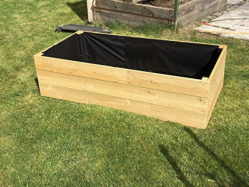 Gartenwelt Riegelsberger Pflanzbeet aus Lärchenholz Höhe 42 cm Gemüsebeet Kräuterbeet Pflanzkasten Blumenkasten Bretter 27 mm Lärche Maße 40 x 100 cm