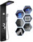 ROVOGO Stainless Steel 304 Shower Panel Tower System with LED Lights and Temperature Display, Rainfall Waterfall Shower Head, 3 Function Handheld, 4 Body Jets and Bathtub Spout, Shower Column Black