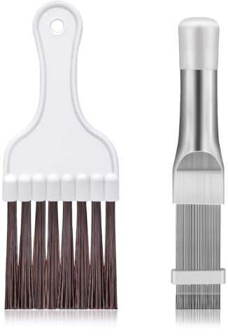 LURICO Rectificateur Ailette Radiateur, 2 Pièces Peigne à Ailettes, Peigne à Lamelles pour Climatisation, Peigne de Climatiseur, Brosse de Nettoyage Climatiseur, pour Nettoyage Radiateur