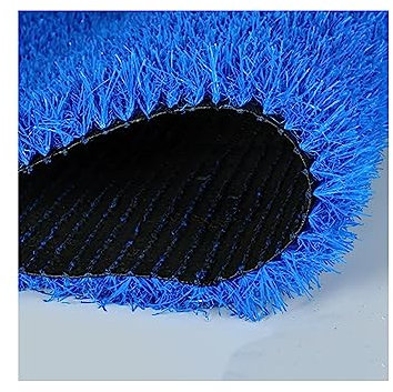 LOOQS 30 mm Florhöhe Kunstrasen mit hoher Dichte, blaues Gras, natürlich realistisch aussehender Outdoor-Teppich (Size : 2x1m)