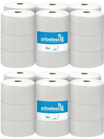 Lot de 36 Rouleaux de Papier Toilette Jumbo | Papier Toilette 2-Plis, 100m/Rouleau
