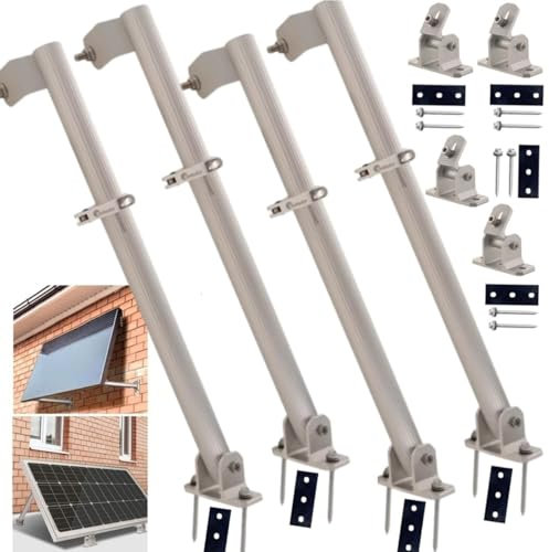 m4solar M01 4 Stück für 2 Solarmodul 15-70° ALU Halterung Verstellbar,Photovoltaik Aufständerung Balkonkraftwerk Halterung Solarpanel Befestigung PV Montage Fassade,Flachdach, Wand, Boot, Wohnmobil