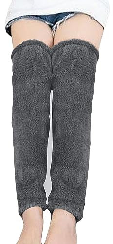 Kswlwccpp Stulpen Damen, Lang XXl Warm Winter Stulpen Stulpensocken Extra Weit Weich Fell Flauschig Beinstulpe Leg Warmers Gestrickt Bequem Strickstulpen Beinwärmer
