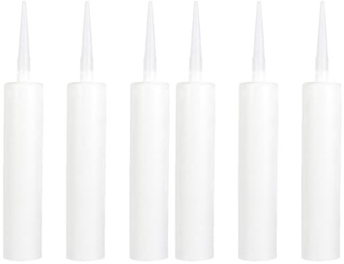 DOITOOL 6 piezas vacío cartucho de silicona vacío tubo de prensado para lechada de baldosas azulejo herramienta de lechada sellador herramientas de cemento flotar mini papel de costura cómoda plástico