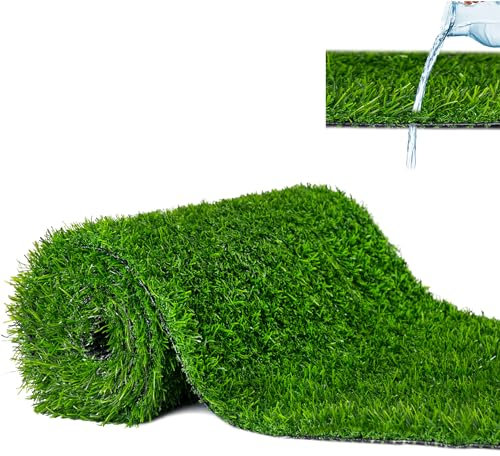 Mazovia Premium Kunstrasen 30 mm für Garten Balkon Terrasse Wintergärten - Outdoor - Wasserdurchlässig UV-beständig Einfach zu reinigen - 133 x 150 cm - Grün 30 MM