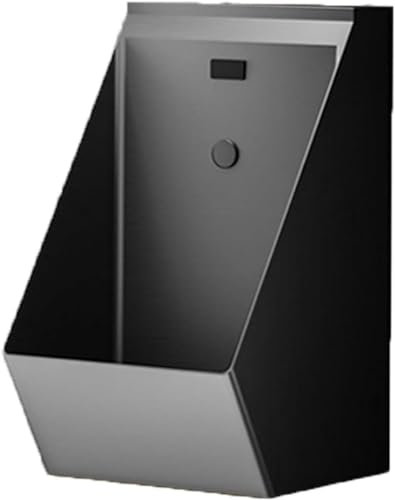 LIJBDDM 304 Edelstahl Home Badezimmer Toilette, Herren Urinal mit Sensor Spülventil, Kommerzielle Männer Erwachsene Urinal Badezimmer Toilette, Geeignet für Badezimmer, Hotel, Einkaufszentrum, Schwarz