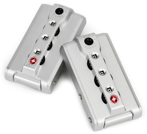 Volein 2 piezas de candados de aduanas para equipaje, candados de autenticación de seguridad TSA007 para maletas, candados de contraseña de reemplazo para viajes, candado de autoconfiguración de 3
